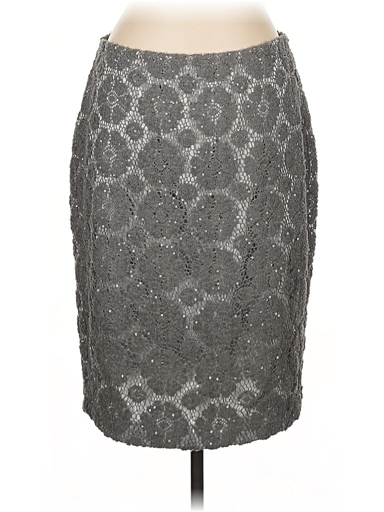 Pre-owned Ann Taylor Formal Skirt In Gray