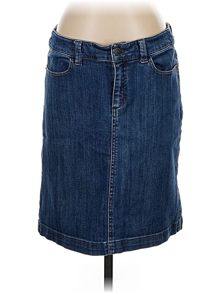 Pre-owned Eddie Bauer Denim Skirt In Blue