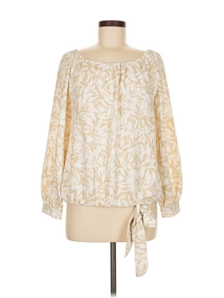 Pre-owned Vince Camuto Long Sleeve Blouse In White