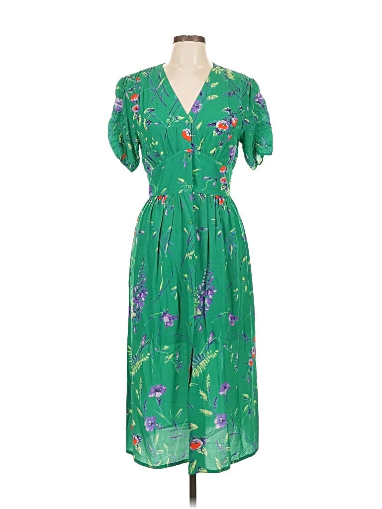 Pre-owned Maje Casual Dress In Green