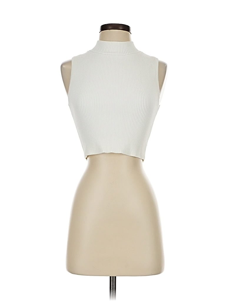 Pre-owned Babaton Turtleneck Sweater In White