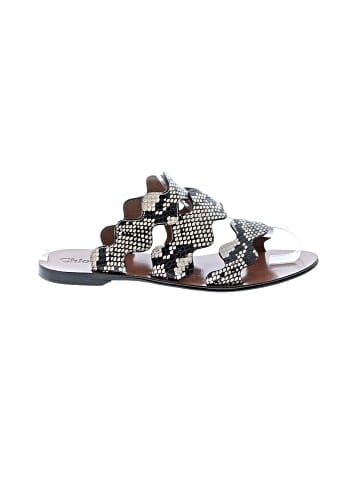 Chloé Python Embossed Leather Lauren Sandals (view 1)