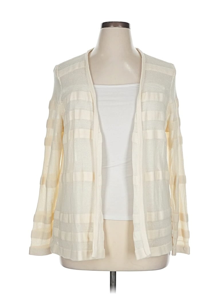 Pre-owned Polo Ralph Lauren Cardigan Sweater In White