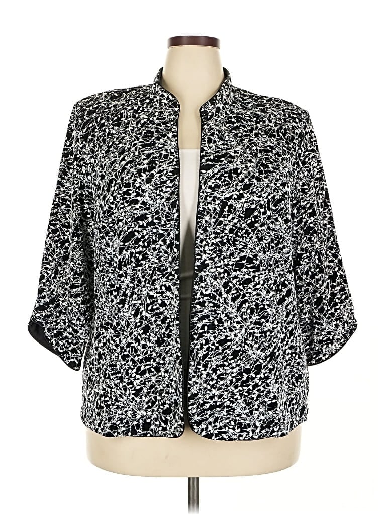 Pre-owned Alex Evenings Blazer Jacket In Black