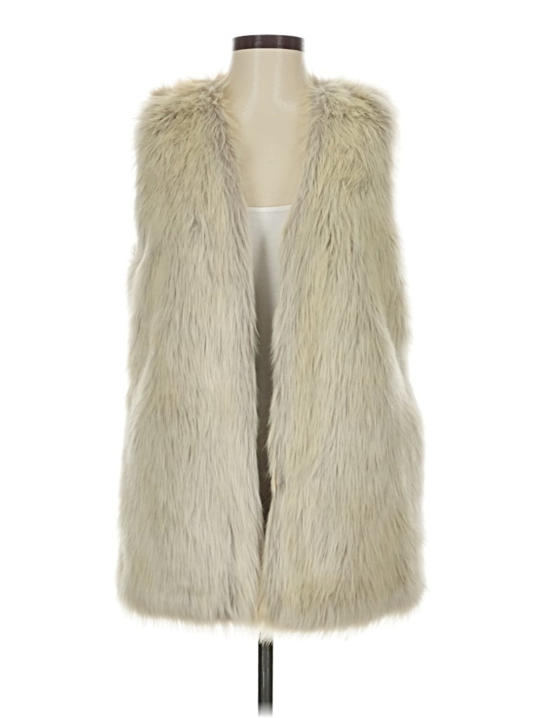 Pre-owned Forever 21 Faux Fur Vest In White