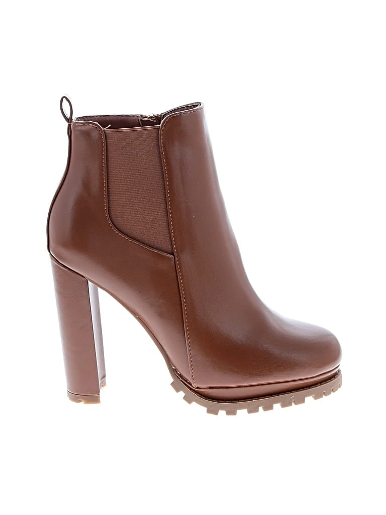Pre-owned Unbranded Ankle Boots In Brown
