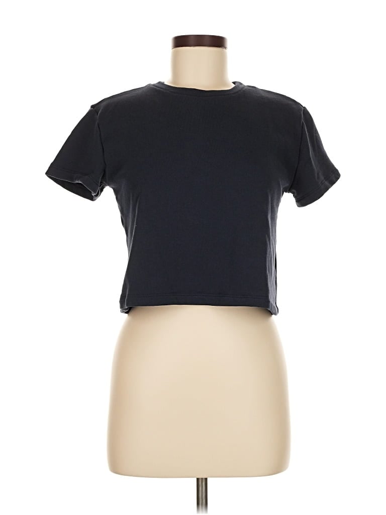 Pre-owned Splendid Short Sleeve T-shirt In Black