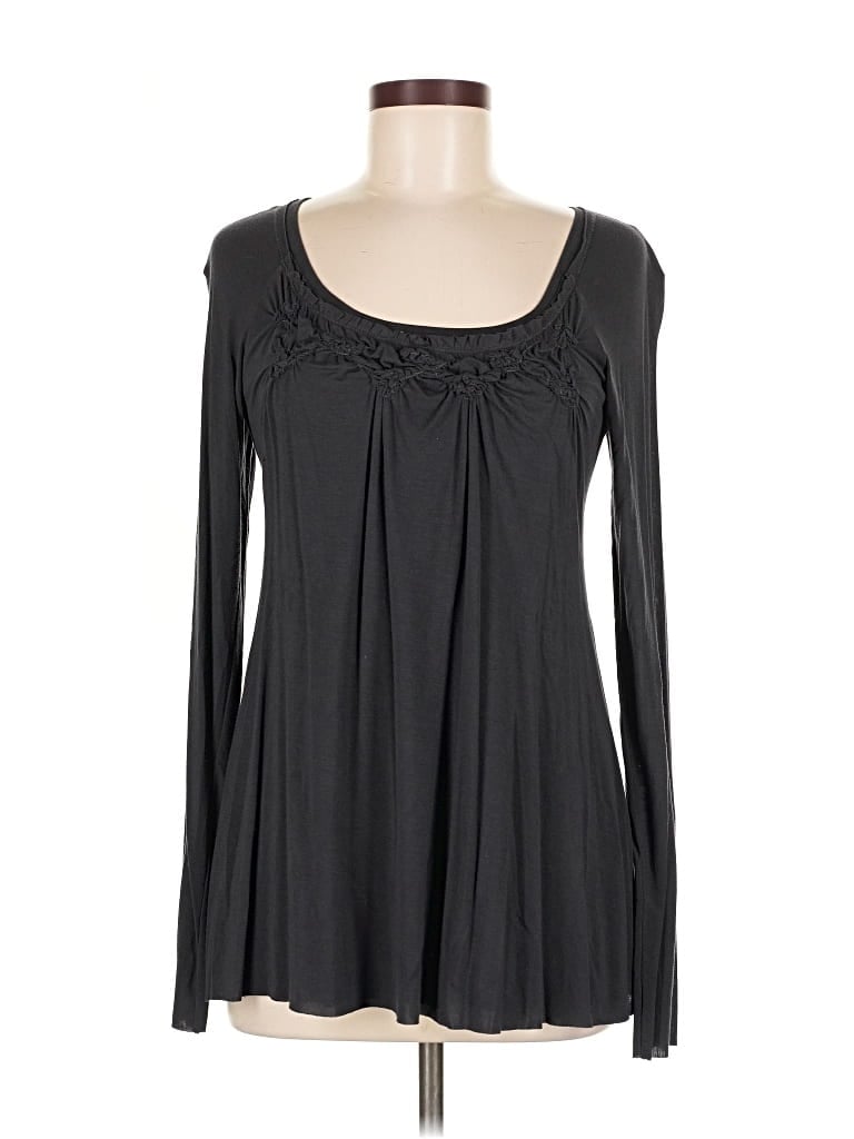 Pre-owned Bailey44 Long Sleeve Top Gray Sweetheart Neckline Tops