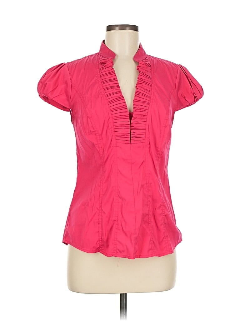 Pre-owned Express Design Studio Short Sleeve Blouse In Pink