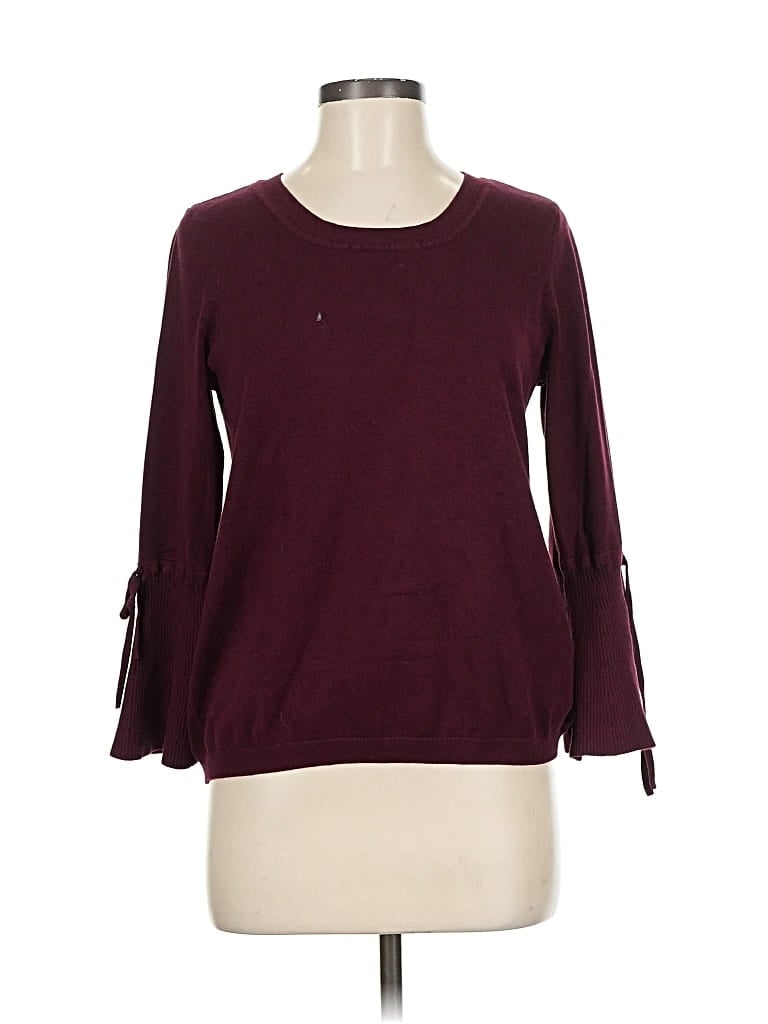 Pre-owned Liz Claiborne Pullover Sweater In Burgundy