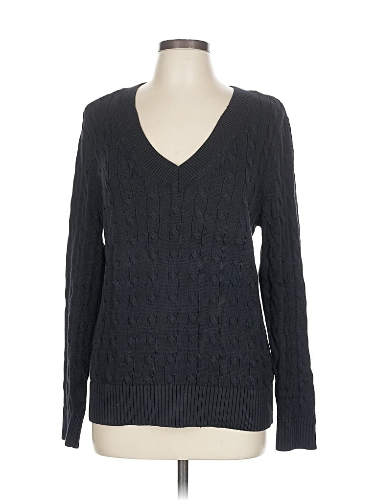 Pre-owned Tommy Hilfiger Pullover Sweater In Black