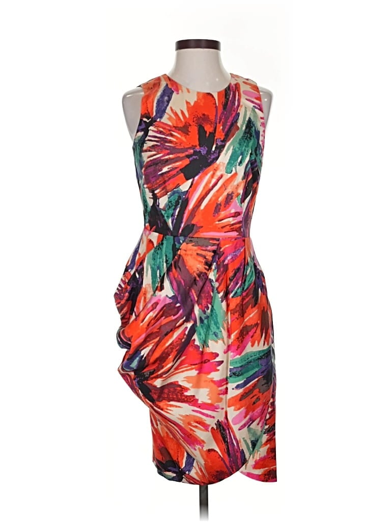 Pre-owned Ann Taylor Cocktail Dress In Orange