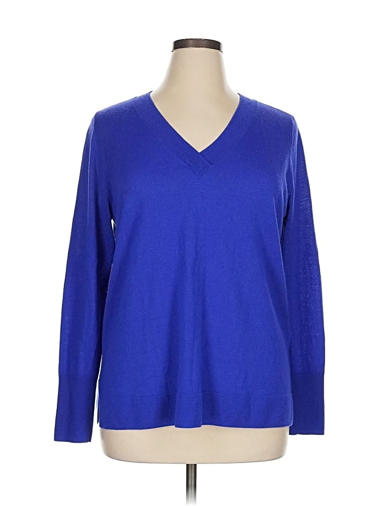 Pre-owned Halogen Pullover Sweater In Blue