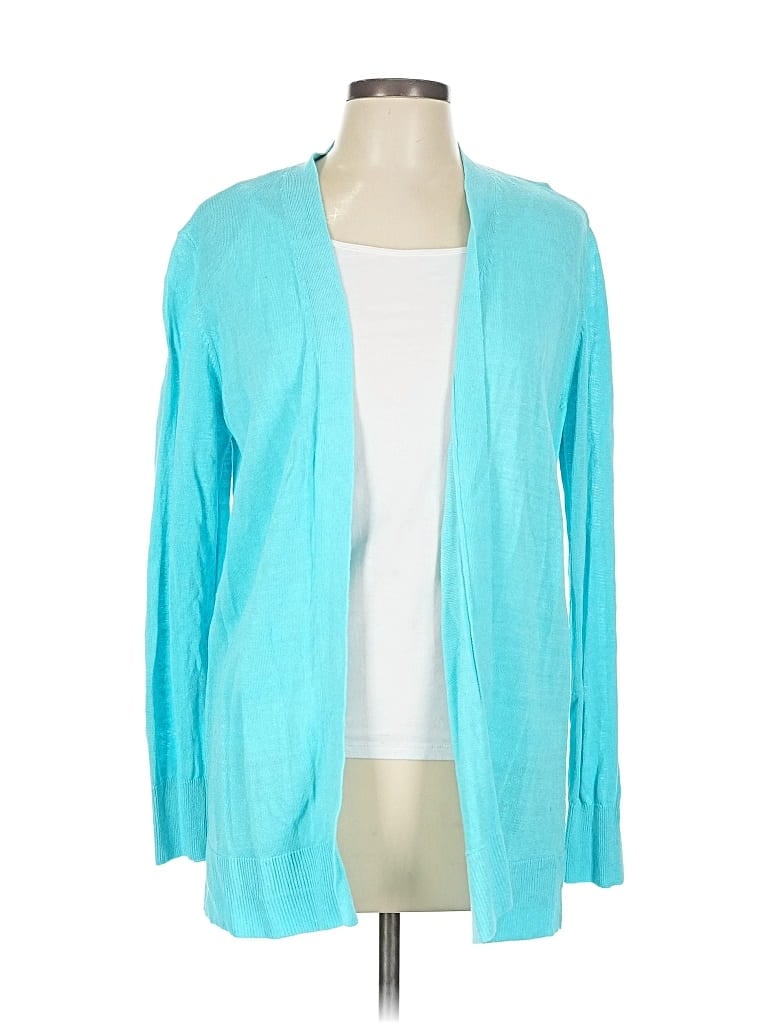 Pre-owned Ann Taylor Cardigan Sweater In Blue