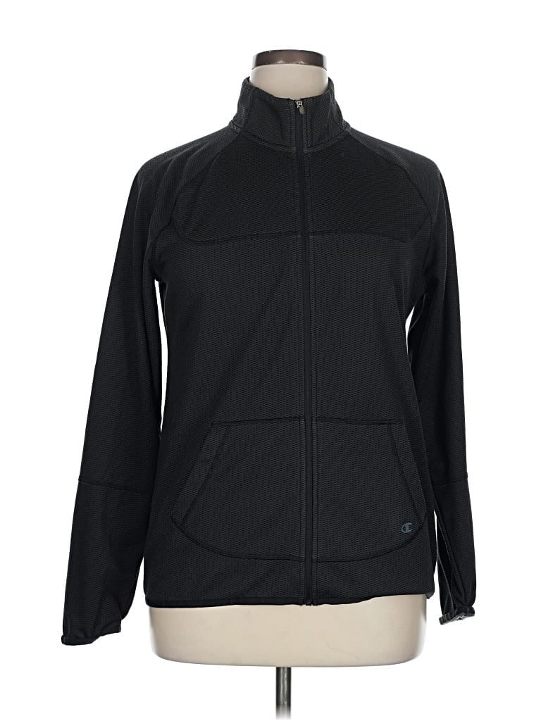 Pre-owned Champion Track Jacket In Black