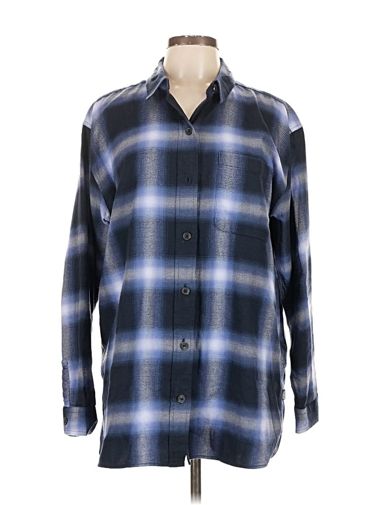 Pre-owned Eddie Bauer Long Sleeve Button Down Shirt In Blue