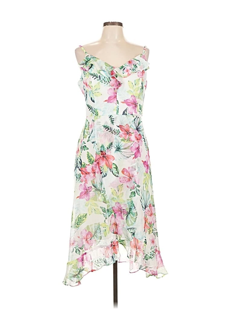 Pre-owned Kensie Cocktail Dress In White