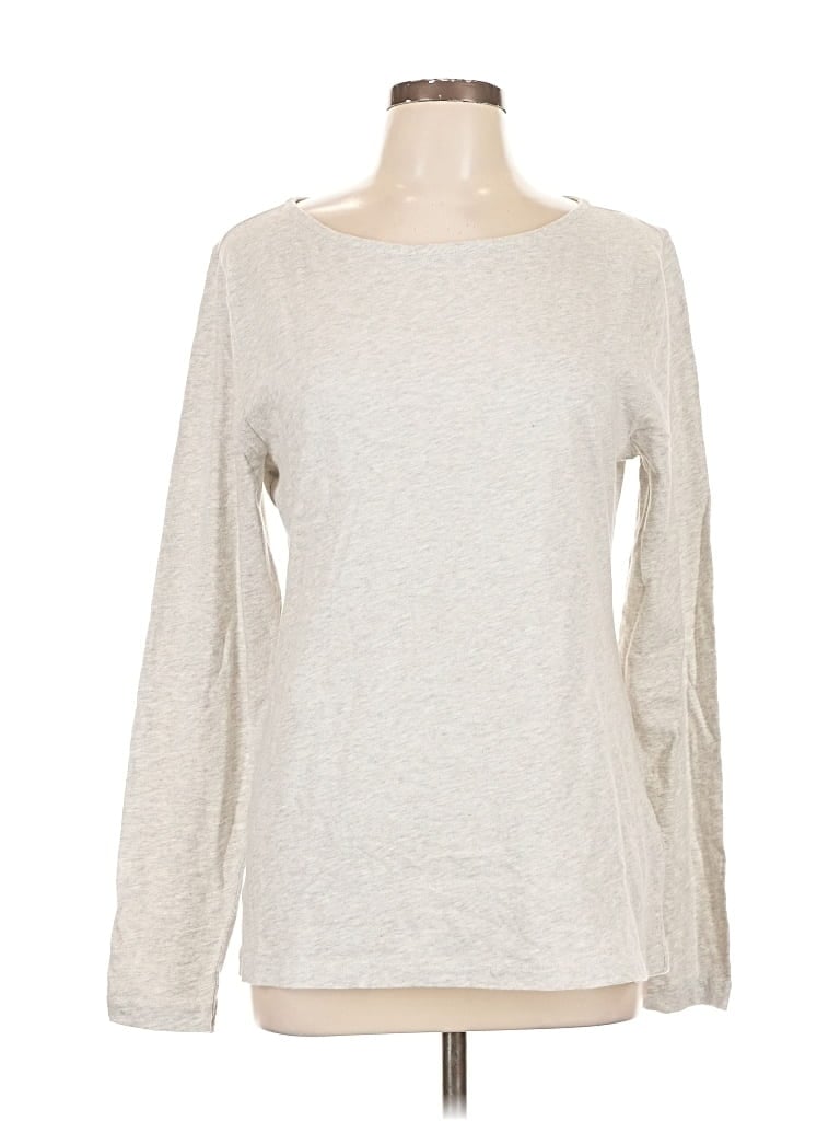 Pre-owned J.crew Factory Store Long Sleeve T-shirt In Gray