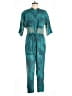 Paradised 100% Rayon Graphic Teal Jumpsuit Size M - photo 1