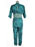 Paradised 100% Rayon Graphic Teal Jumpsuit Size M - photo 2