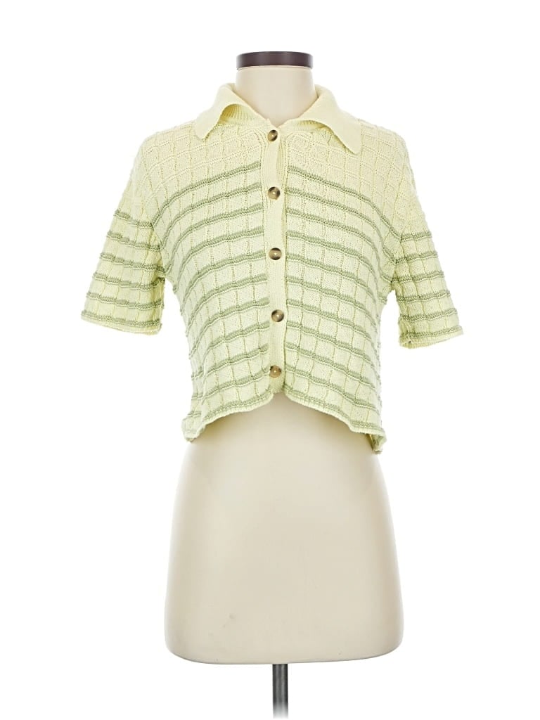 Pre-owned Kimchi Blue Short Sleeve Blouse In Green