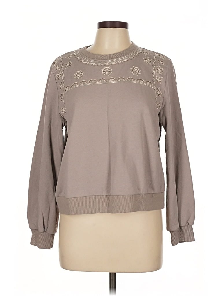 Pre-owned In-loom Pullover Sweater In Brown