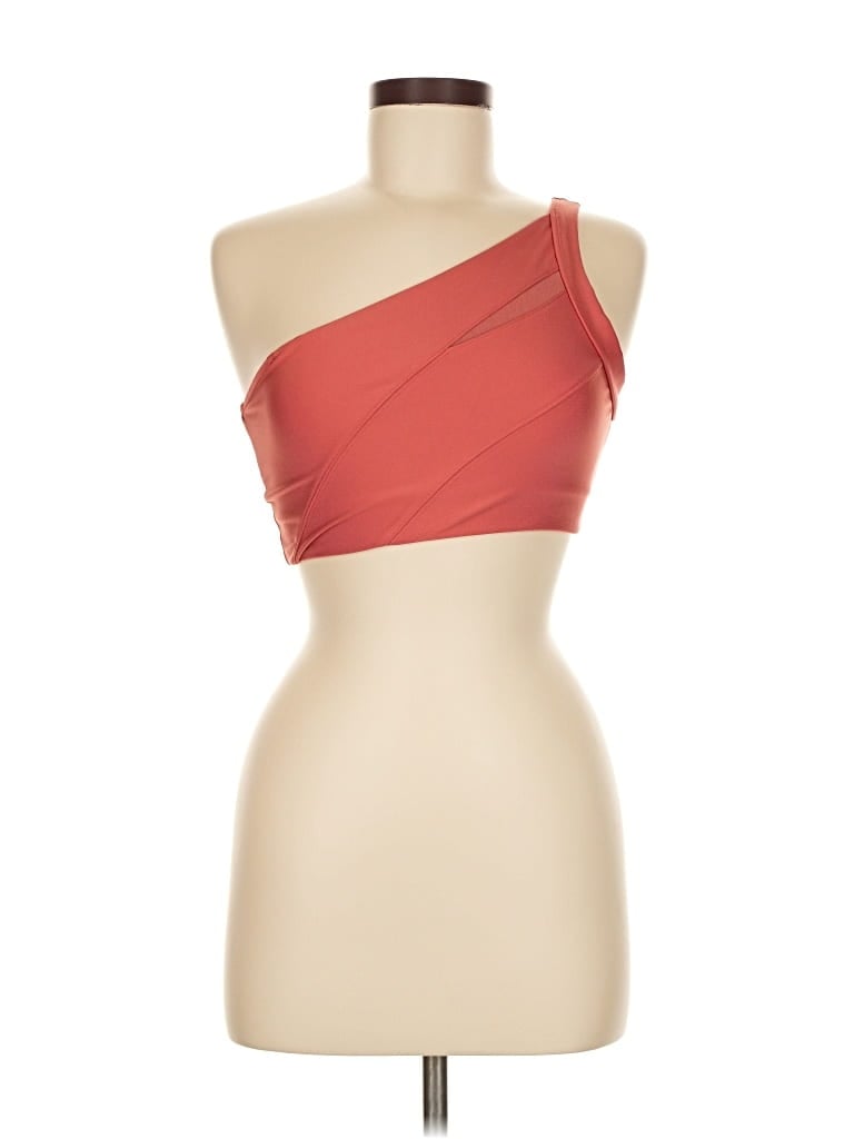 Pre-owned Peloton Tube Top Red One Shoulder Neckline Tops