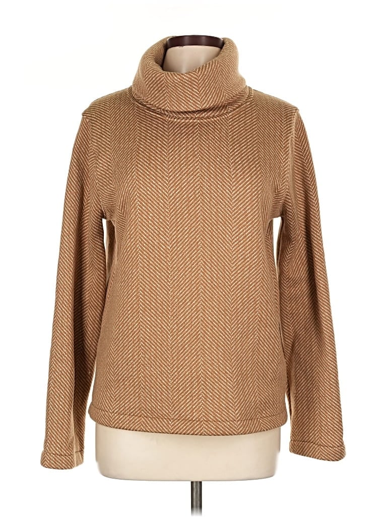 Pre-owned J.crew Factory Store Turtleneck Sweater In Brown