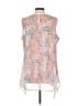 Fever 100% Polyester Orange Sleeveless Blouse Size L - photo 2
