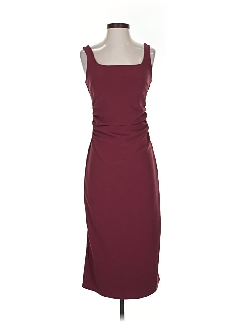 Pre-owned Open Edit Cocktail Dress In Burgundy