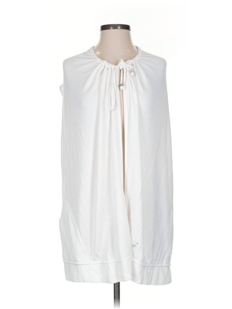 Pre-owned Athleta Cardigan Sweater In White