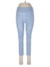 Peach Checkered-gingham Blue Active Pants Size L - photo 1