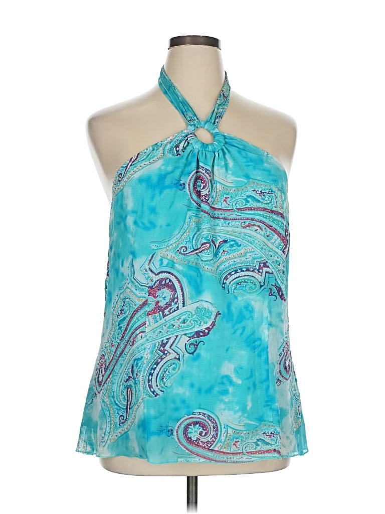 Pre-owned Lane Bryant Sleeveless Blouse In Blue