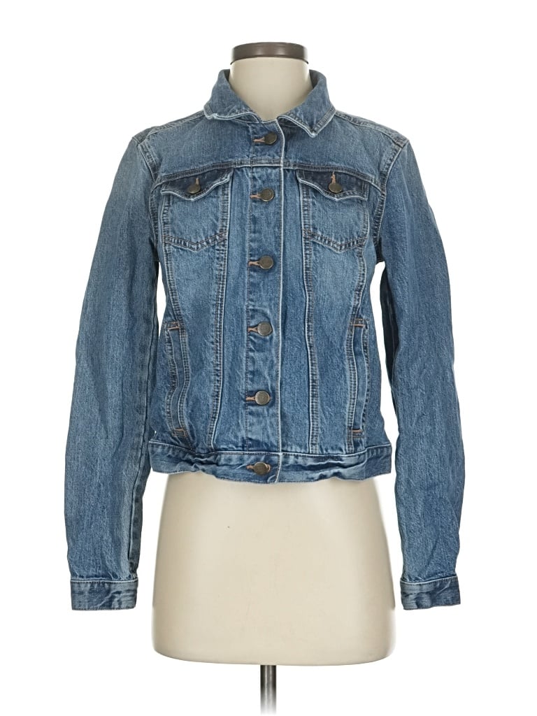 Pre-owned Ann Taylor Factory Denim Jacket In Blue