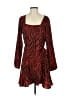 Express 100% Polyester Animal Print Red Casual Dress Size S - photo 1