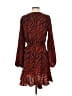 Express 100% Polyester Animal Print Red Casual Dress Size S - photo 2