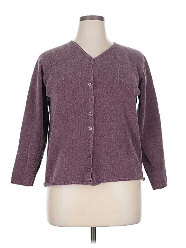 Pre-owned Style & Co Cardigan Sweater In Purple