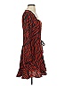 Express 100% Polyester Animal Print Red Casual Dress Size S - photo 4