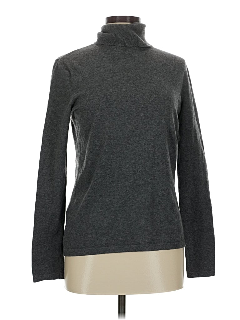 Pre-owned Jones New York Signature Turtleneck Sweater In Gray