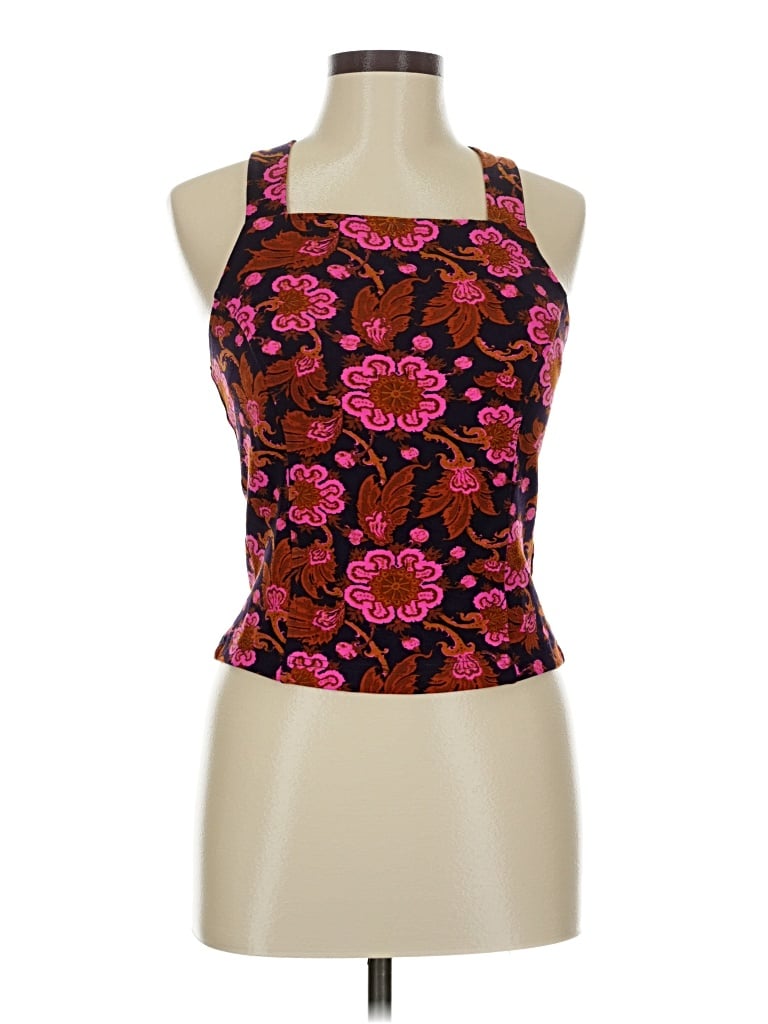 Pre-owned Porridge Tank Top Burgundy Halter Neckline Tops