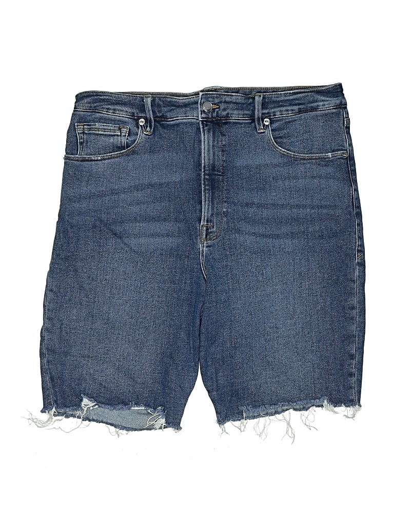 Pre-owned Good American Denim Shorts In Blue
