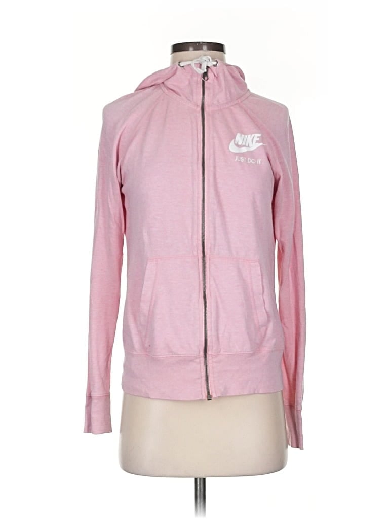 Pre-owned Nike Zip Up Hoodie In Pink