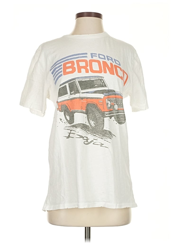 Pre-owned Junk Food Short Sleeve T-shirt In White