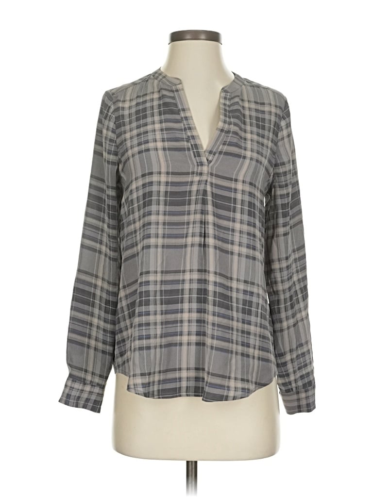 Pre-owned Joie 3/4 Sleeve Blouse In Gray