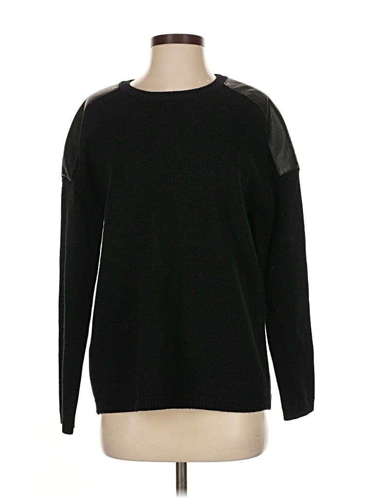 Pre-owned Bcbgmaxazria Wool Pullover Sweater In Black