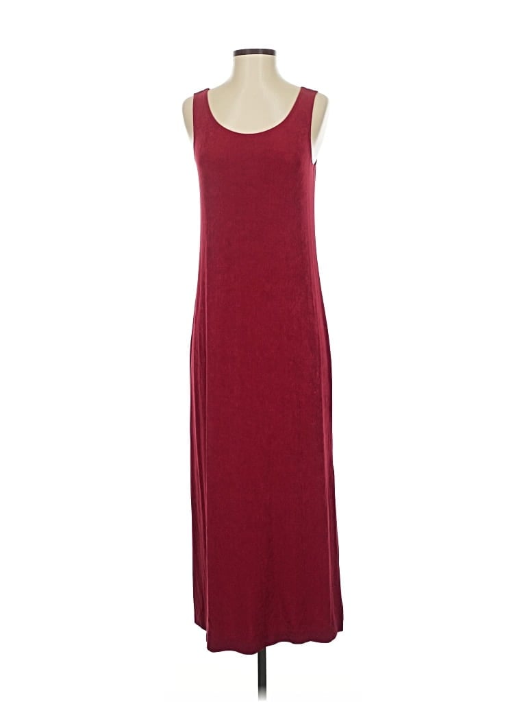 Pre-owned Travelers By Chico's Casual Dress In Burgundy