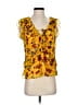 Rebecca Minkoff 100% Polyester Yellow Sleeveless Blouse Size S - photo 1