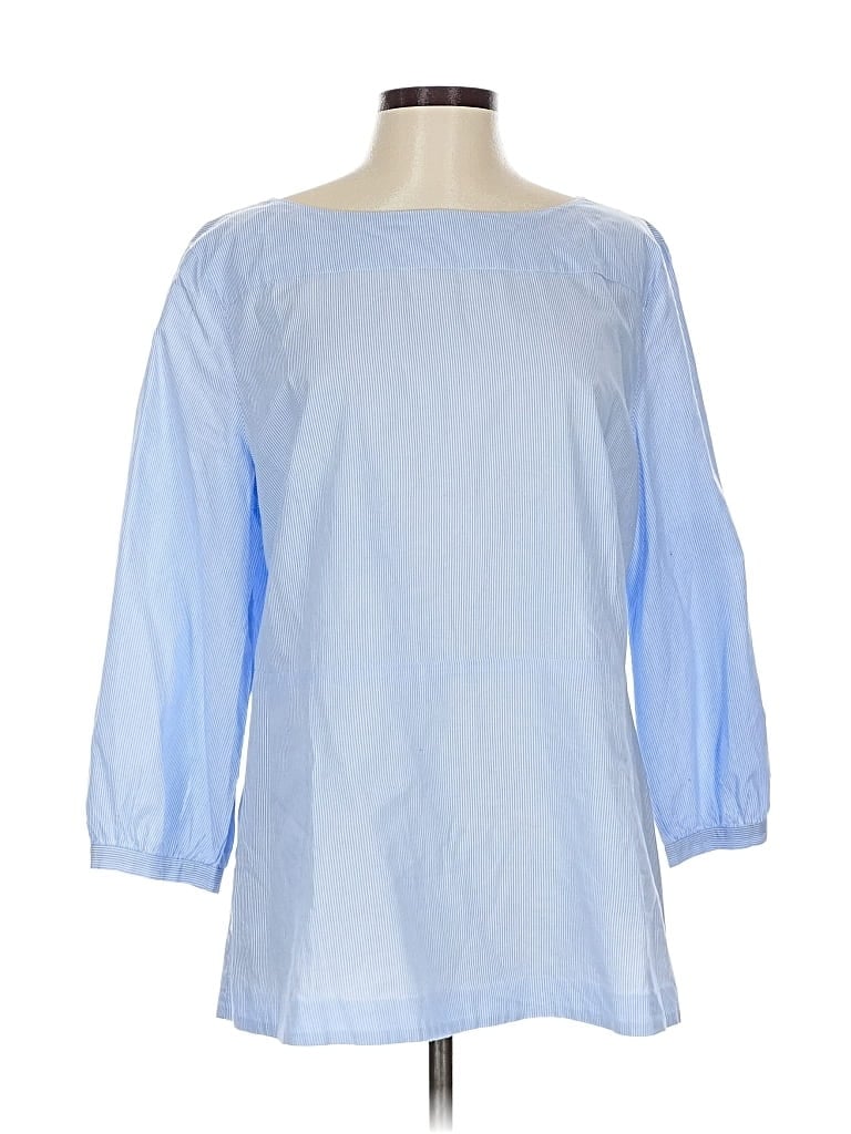 Pre-owned Ann Taylor 3/4 Sleeve Blouse In Blue