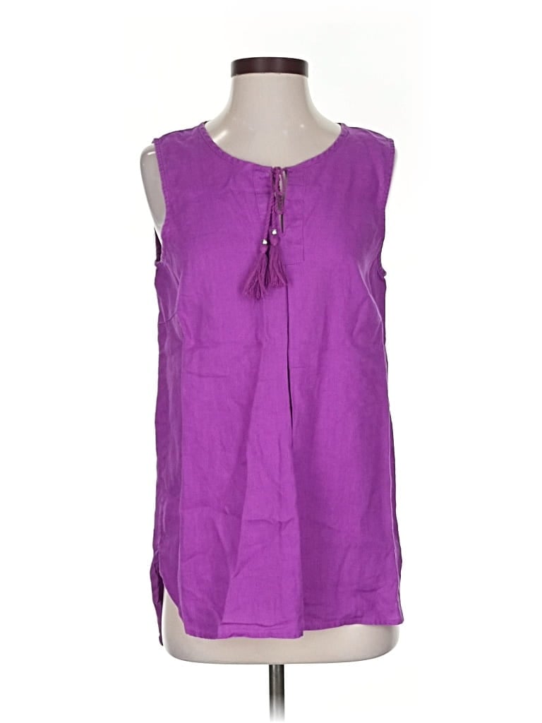 Pre-owned Company Ellen Tracy Sleeveless Blouse In Purple