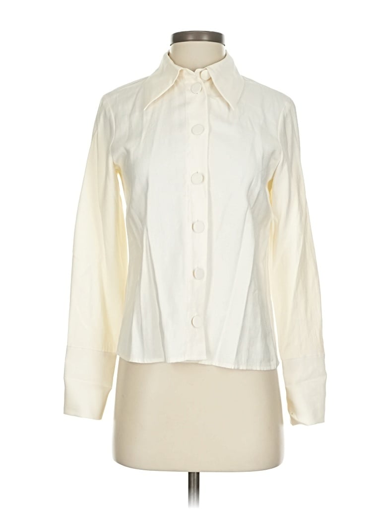 Mng Long Sleeve Blouse In White